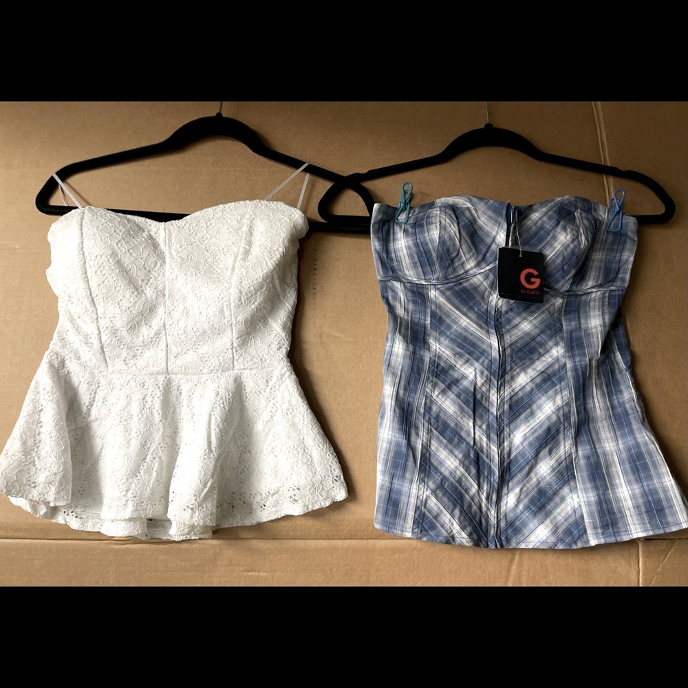 2- New w/ Tags Guess corset tops
